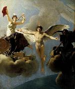 Baron Jean-Baptiste Regnault The Genius of France between Liberty and Death oil on canvas
